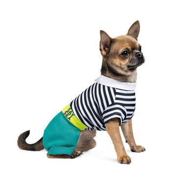 Pet Fashion (Пет Фешн) Say Yes Strip - Костюм для собак у морському стилі (зелений/смугастий) XS (23-25 см)