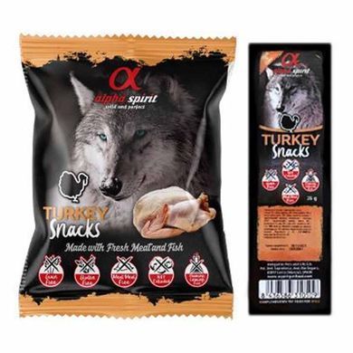 Alpha Spirit (Альфа Спирит) Dog Snacks Turkey - Полувлажное лакомство с индейкой для собак, 50 г