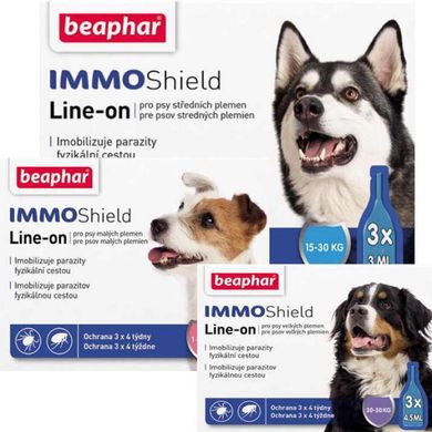 Beaphar (Беафар) IMMO Shield - Протипаразитарні краплі для собак з діметіконом 1-15 кг