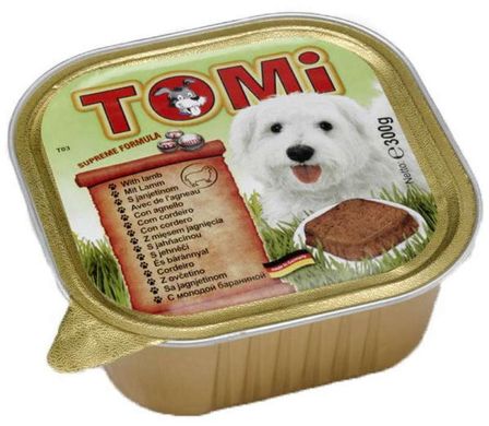 TOMi (Томи) Lamb - Консервированный корм с мясом ягненка для собак (паштет) 300 г