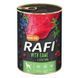 Rafi (Рафи) Dog with Game - Консервированный корм с дичью, голубикой и клюквой для взрослых собак (паштет), 400 г