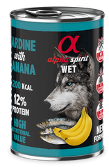 Alpha Spirit (Альфа Спіріт) Sardine with Banana - Вологий корм для дорослих собак із сардиною та бананами 400 г