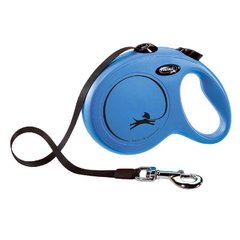 Flexi (Флекси) New Classic L - Поводок-рулетка для собак, лента (5 м, до 50 кг) L Синий