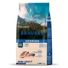 Bravery (Бравери) Herring Adult Mini - Сухой беззерновой корм с сельдью для взрослых собак малых пород 2 кг