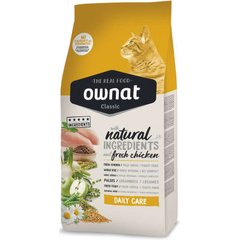 Ownat (Овнат) Daily Care - Сухой полнорационный корм с курицей для котов "Ежедневная забота" 1,5 кг