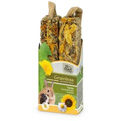 JR Farm (Джиер Фарм) Grainless Farmys Sunflower-Chamomile - Беззернові ласощі з соняшником та ромашкою у формі паличок для гризунів 140 г