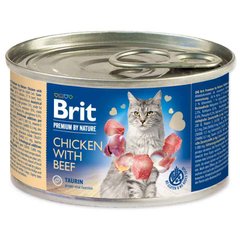 Brit Premium (Бріт Преміум) by Nature Chicken with Beef - Вологий корм з куркою і яловичиною для дорослих котів (паштет) 200 г