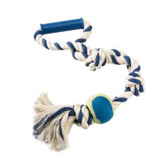 Ferplast (Ферпласт) Cotton Toy For Theeth - Игрушка-канат с ручкой и мячиком для собак 2x60 см