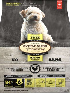 Oven-Baked (Овен-Бекет) Tradition Grain-Free Chicken Dog Small Breeds - Беззерновий сухий корм зі свіжим м'ясом курки для собак малих порід на всіх стадіях життя 1 кг