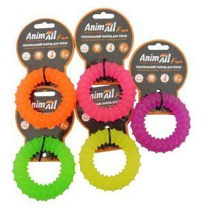 AnimAll (ЕнімАлл) Fun - Іграшка кільце з шипами для собак, Коралловый, 20 см