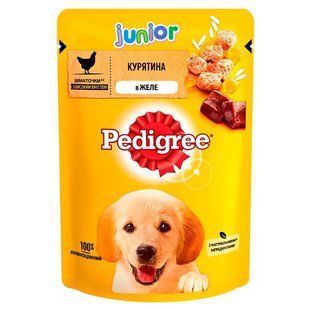 Pedigree (Педигри) - Влажный корм курица с рисом в желе для щенков, 100 г