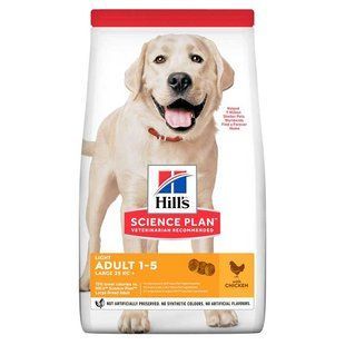 Hill's (Хиллс) Science Plan Adult Light Large Breed - Сухой корм с курицей для взрослых собак крупных пород от 1 года до 5 лет 14 кг