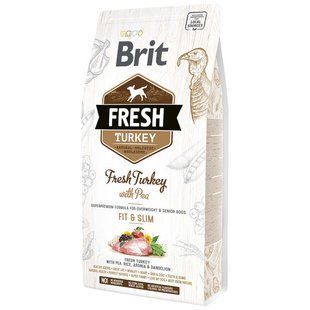 Brit Fresh (Брит Фреш) Turkey With Pea Light Fit Slim Adult - Сухой корм с индейкой и горошком для взрослых собак, 2,5 кг