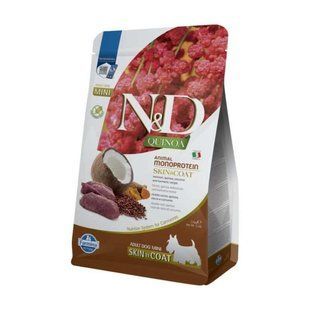 Farmina (Фарміна) N&D Quinoa Dog Skin & Coat, Venison & Coconut Adult Mini - Сухий корм з олениною і кокосом для собак дрібних порід, 2,5 кг
