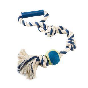 Ferplast (Ферпласт) Cotton Toy For Theeth - Іграшка-канат з ручкою та м'ячем для собак, &Oslash; 2x60 см