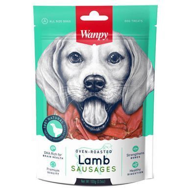 Wanpy (Ванпи) Lamb Sausages - Лакомство в форме сосисок с мясом ягненка для собак, 100 г