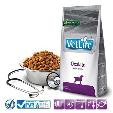 Farmina (Фарміна) VetLife Oxalate - Сухий корм-дієта для скорочення утворення оксалатів при сечокам'яній хворобі у дорослих собак, 2 кг