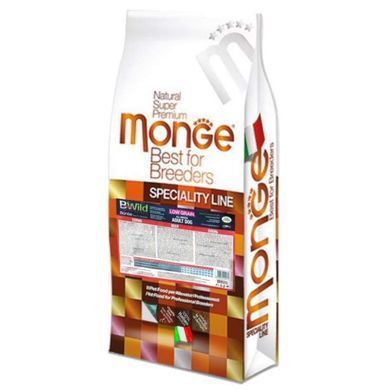Monge (Монж) BWild Low Grain Wild Deer Adult All Breeds - Низкозерновой сухой корм из мяса оленя для взрослых собак всех пород 2,5 кг