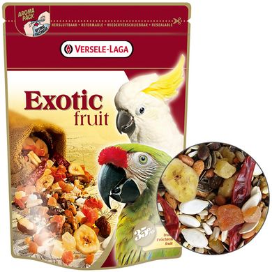 Versele-Laga (Верселе-Лага) Prestige Premium Parrots Exotic Fruit Mix - зерновая смесь с тропическими фруктами корм для крупных попугаев - 0.6 кг
