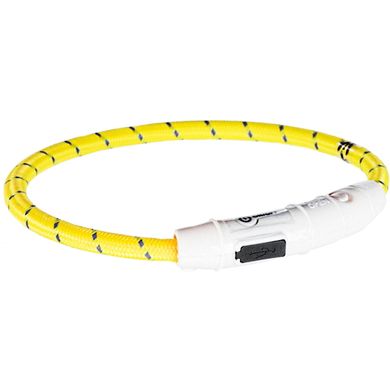 Trixie (Трикси) USB Flash Light Ring - Светящийся ошейник для собак 0,7х35 см Желтый