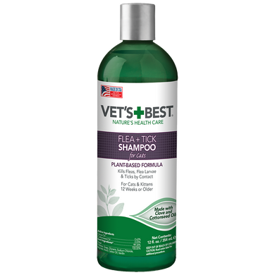 VET`S BEST (Ветс Бест) Flea&Tick Shampoo for Cats - шампунь для котів і кішок, що відлякує комах 355 мл
