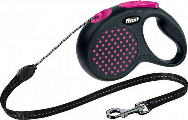 Flexi (Флексі) Design М - Повідець-рулетка для собак середніх порід, трос (5 м, до 20 кг) M Жовтий