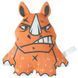 M-Pets (М-Петс) Savage Rhino - Іграшка Носоріг для собак, Помаранчевий, 22х19 см