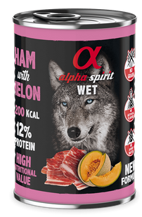 Alpha Spirit (Альфа Спирит) Ham with Melon - Влажный корм для взрослых собак со свининой и дыней 400 г