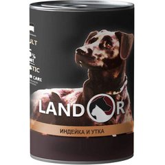 Landor (Ландор) Adult All Breed Turkey&Duck - Консервированный корм с уткой и индейкой для собак всех пород 400 г