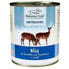 Hubertus Gold (Хубертус Голд) Wild mit Kartoffel – Консервированный корм Дичь с картошкой, брусникой и льняным маслом для собак 800 г