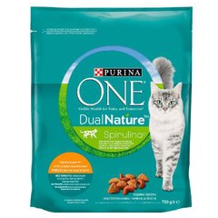Purina ONE (Пурина Ван) DualNature Spirulina – Сухой корм с курицей и спирулиной для кошек 750 г