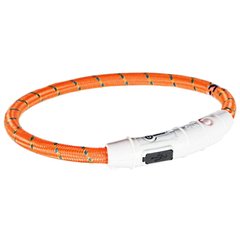 Trixie (Трикси) USB Flash Light Ring - Светящийся ошейник для собак 0,7х35 см Оранжевый