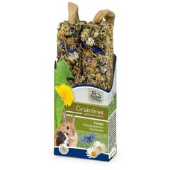 JR Farm (Джиэр Фарм) Grainless Farmys Daisy-Cornflower - Беззерновое лакомство с васильками и ромашкой в форме палочек для грызунов 140 г