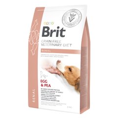 Brit GF Veterinary Diet (Брит Ветеринари Диет) Dog Renal - Беззерновая диета при почечной недостаточности с яйцом, горохом и гречкой для собак 2 кг