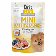 Brit Care (Бріт Кеа) Mini Rabbit & Salmon - Вологий корм з кроликом і лососем для собак дрібних і міні-порід (філе в соусі) 85 г