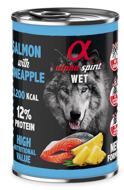 Alpha Spirit (Альфа Спирит) Salmon with Pineapple - Влажный корм для взрослых собак с лососем и ананасами 400 г