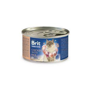Brit Premium (Бріт Преміум) by Nature Chicken with Rice - Вологий корм з куркою та рисом для дорослих котів (паштет) 200 г
