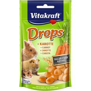 Vitakraft (Витакрафт) Drops Carotte - Лакомство-драже с морковью для всех видов грызунов 75 г