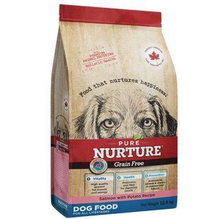 Pure Nurture (Пюр Нюртюр) Grain Free - Сухой беззерновой корм с лососем и картофелем для собак всех возрастов, 12,5 кг