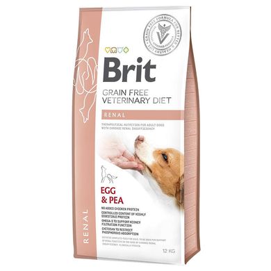 Brit GF Veterinary Diet (Бріт Ветерінарі Дієт) Dog Renal - Беззернова дієта при нирковій недостатності з яйцем, горохом і гречкою для собак 2 кг