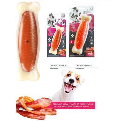 M-Pets (М-Петс) Chewbo Bone Clean Dental Bacon Scented &ndash; Жевательная игрушка Дентал Боне с ароматом бекона для собак M