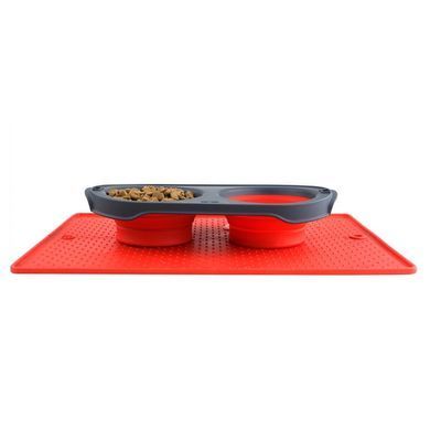 Dexas (Дексас) Collapsible Pet Feeder - Двойная складная миска для собак и кошек 240 мл Красный