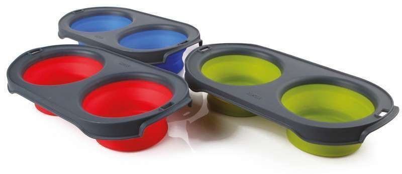 Dexas (Дексас) Collapsible Pet Feeder - Двойная складная миска для собак и кошек 240 мл Красный