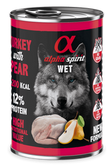 Alpha Spirit (Альфа Спирит) Turkey with Pear - Влажный корм для взрослых собак с индейкой и грушами 400 г