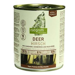 Isegrim (Изегрим) Deer with Sunchoke Cowberries & Wild Herbs - Консервованный корм с олениной, черникой, грибами и дикорастущими травами для собак 400 г