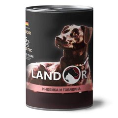 Landor (Ландор) Puppy All Breed Turkey&Beef - Консервований корм з індичкою і яловичиною для цуценят всіх порід 400 г
