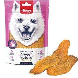 Wanpy (Ванпи) Sweet Potato Slices - Лакомство ломтики запеченного сладкого картофеля для собак, 100 г