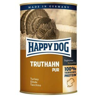 Happy Dog (Хеппи Дог) Turkey Pure - Консервированный корм с индейкой для собак всех пород 400 г