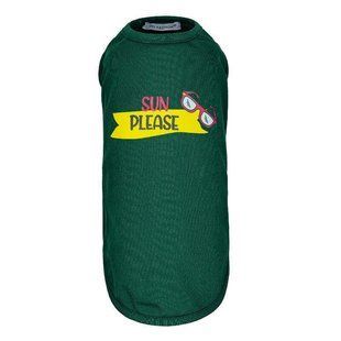 Pet Fashion (Пет Фешн) Say Yes Sun Please - Борцівка для собак із принтом (зелена) XS (23-25 см)