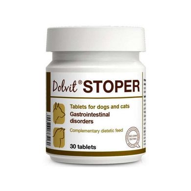 Dolfos (Дольфос) Dolvit Stoper - Комплекс веществ Долвит Стопер для лечения расстройств пищеварительной системы у кошек и собак 30 шт./уп.